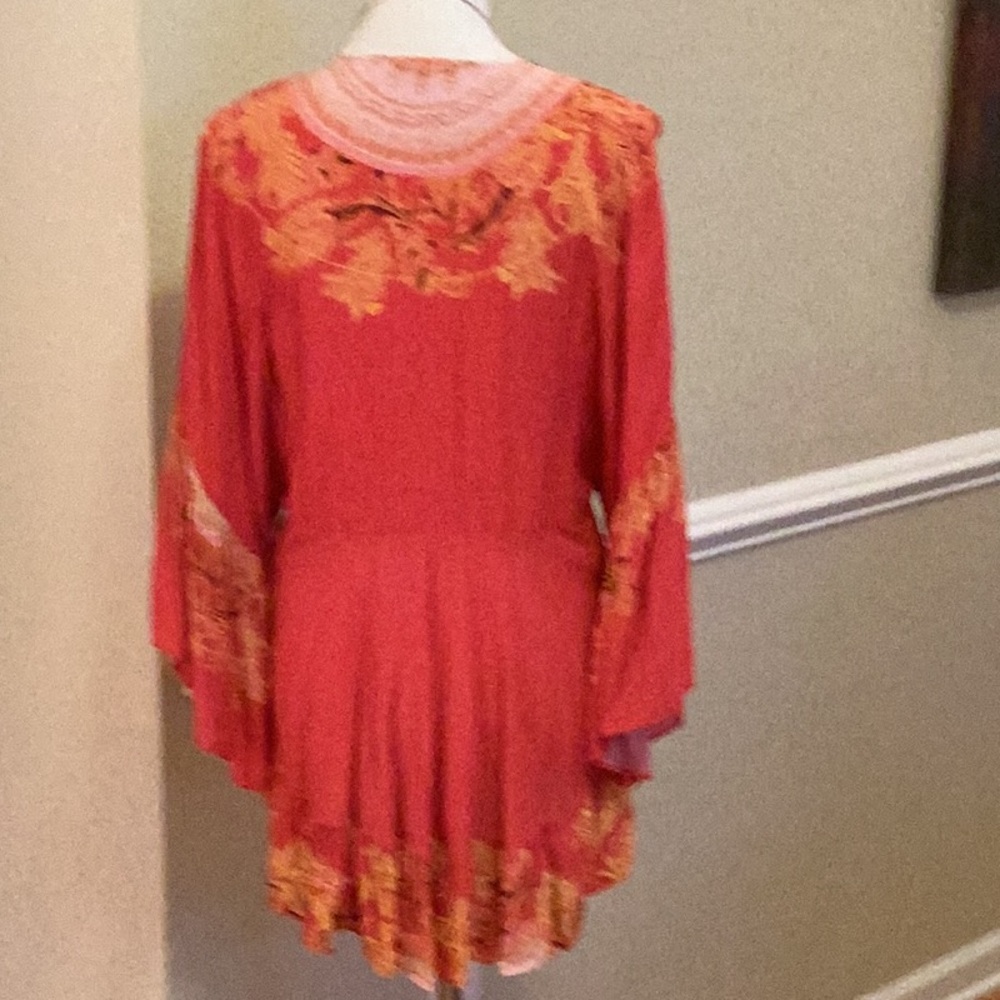 Free People Red and White Floral Tunic - Picture 7 of 13